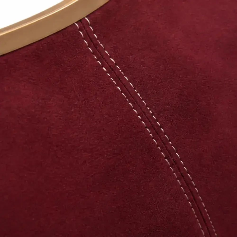 Suede-Look Frame Handbag with Top Handle and Shoulder Strap — reference detail